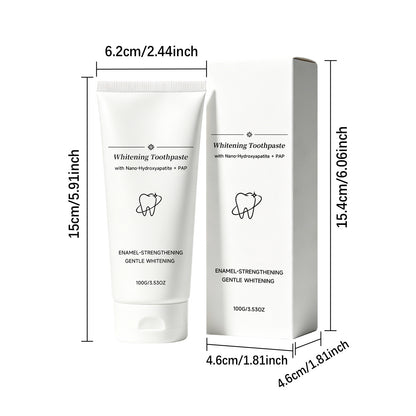 PAP whitening toothpaste size